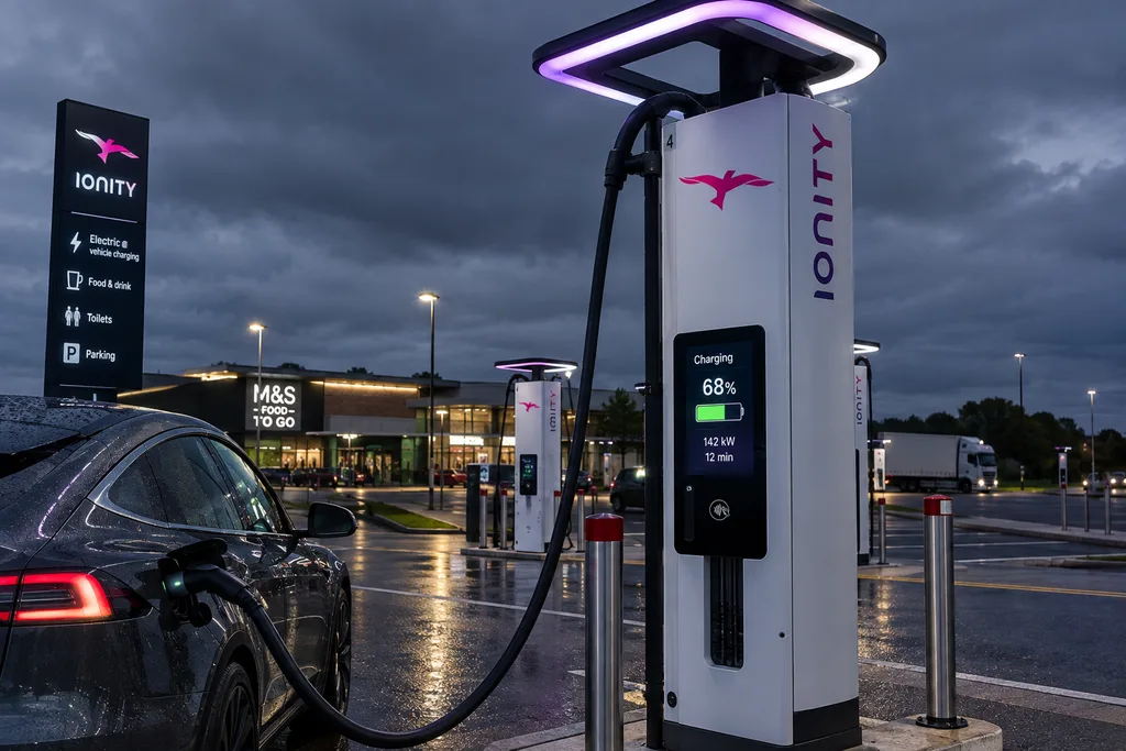 Motorway rapid EV charger UK pricing