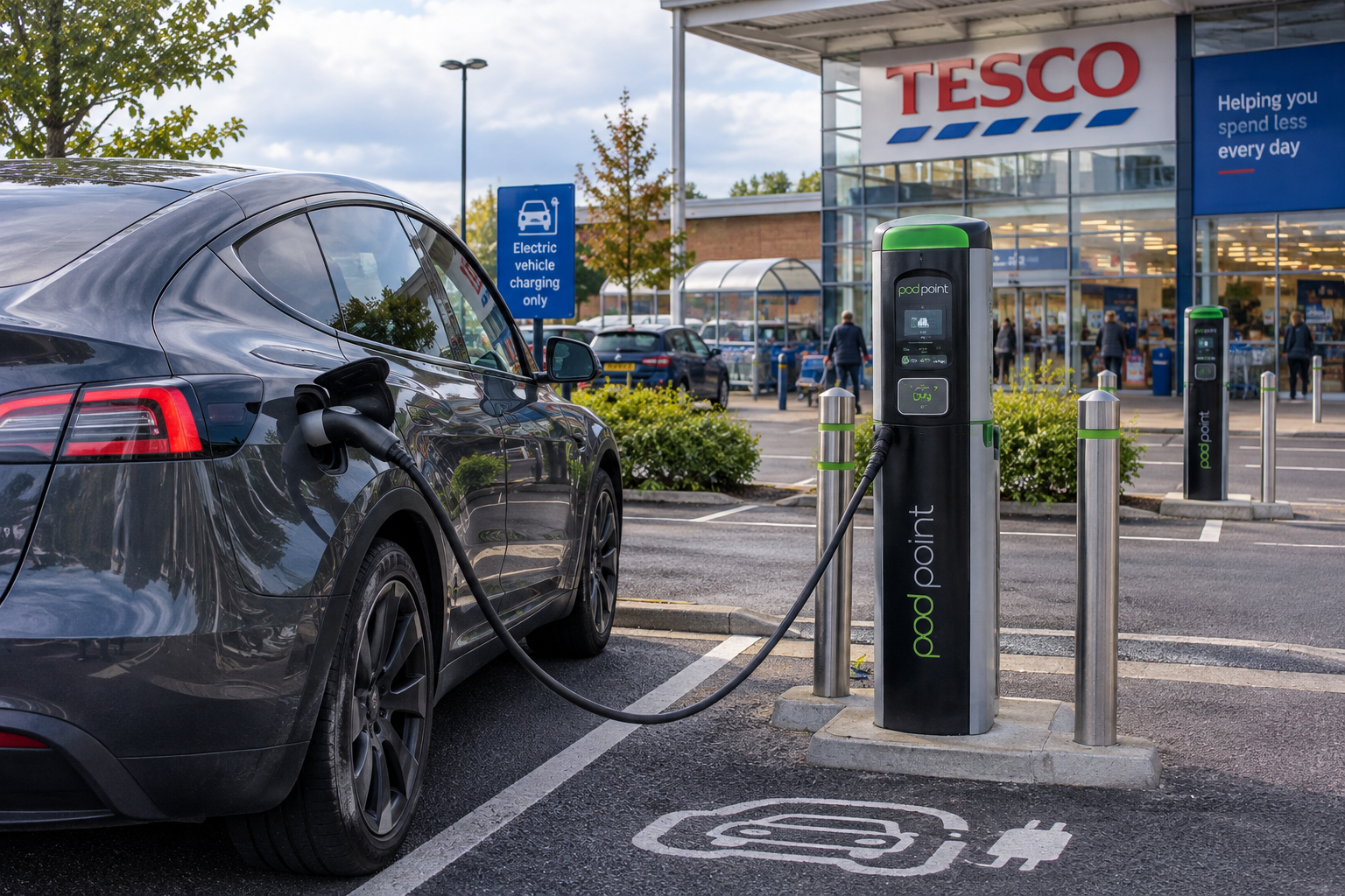 Public fast EV charging costs UK