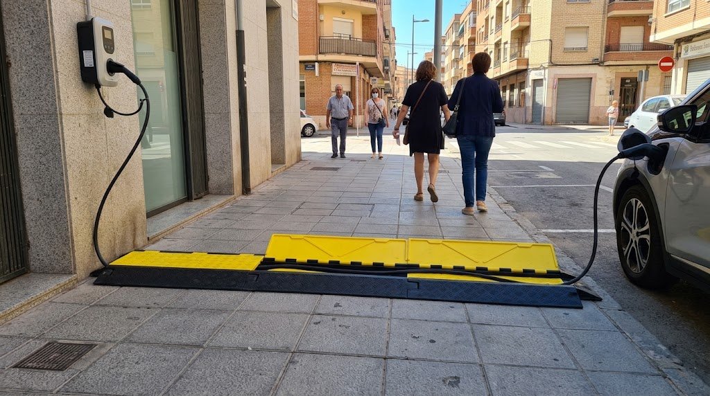 heavy duty EV cable protector UK pavement