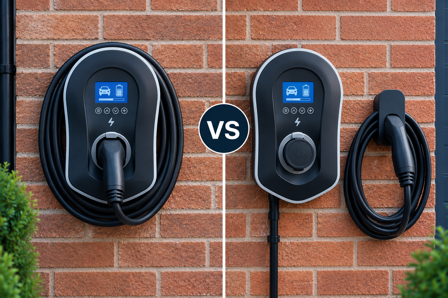 Tethered vs untethered EV charger UK wallbox